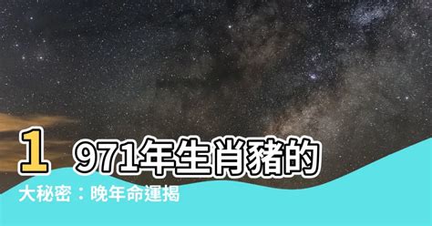 1971年屬什麼生肖|1971年屬什麼生肖